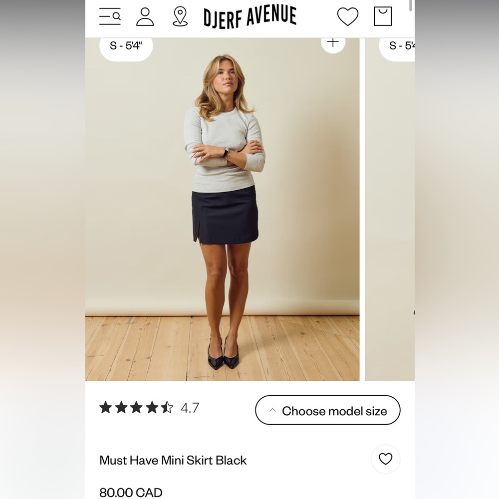 Djerf Avenue Must Have Black Skirt NEW WITH TAGS